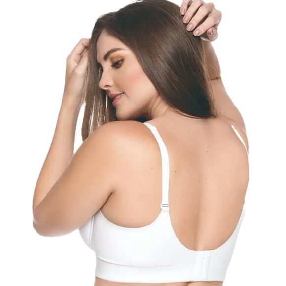 Laura Colombian Lingerie Full Coverage Wired Bra 34C White Wired Wide Back Comfy - Picture 5 of 9
